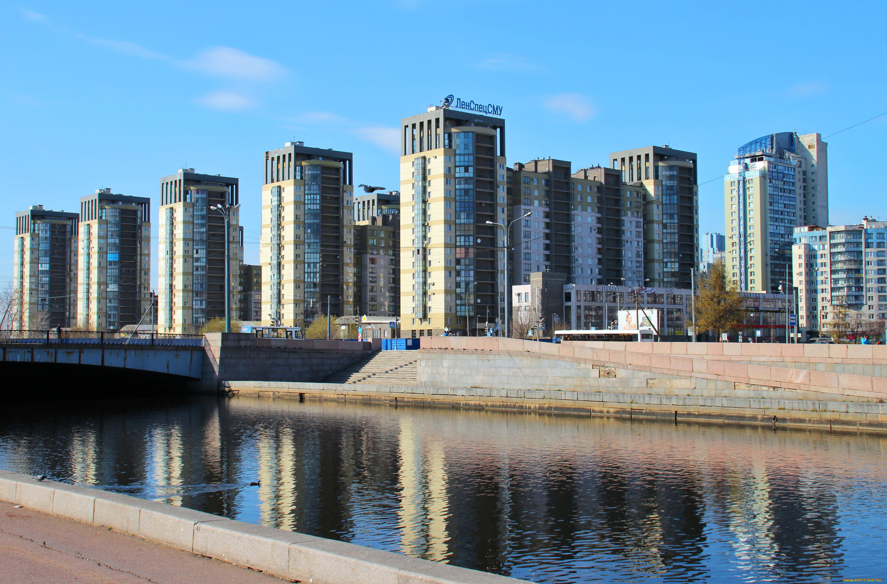 Обои Набережная Смоленки Города Санкт-Петербург, Петергоф (Россия), обои  для рабочего стола, фотографии набережная смоленки, города, санкт-петербург,  петергоф , россия, набережная, петербург, смоленка, река, дома Обои для  рабочего стола, скачать обои ...